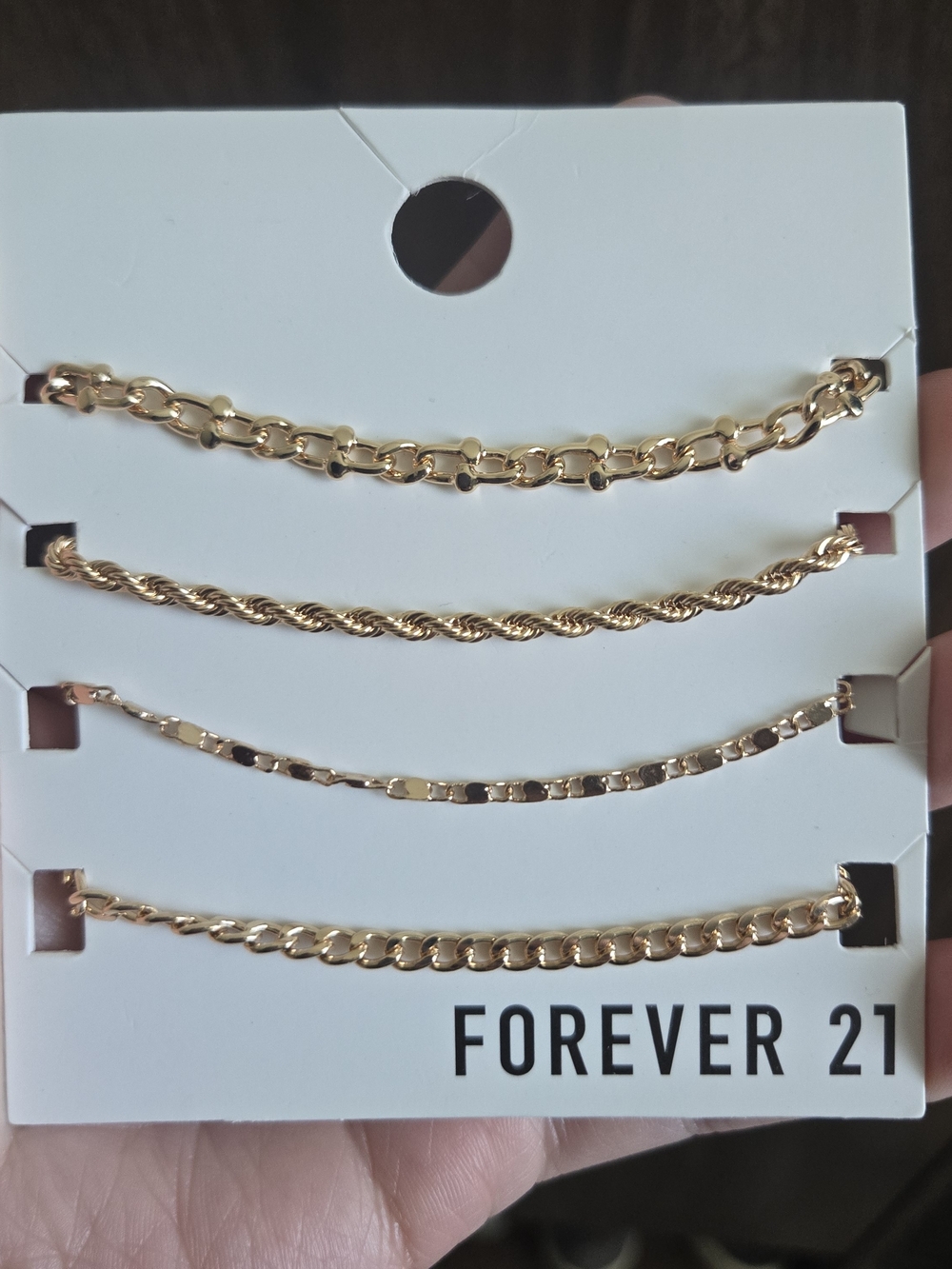 Forever 21 Gold-Tone Chain Bracelet Set
